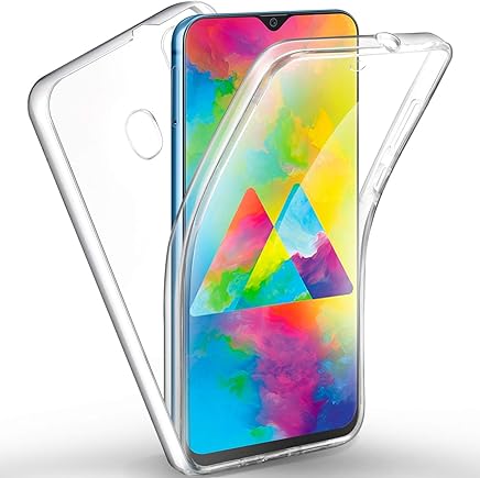 AROYI Funda Samsung Galaxy M20, Ultra Slim Doble Cara Carcasa Protector Transparente TPU Silicona + PC Dura Resistente Anti-Ara?azos Protectora Case Cover para Samsung Galaxy M20