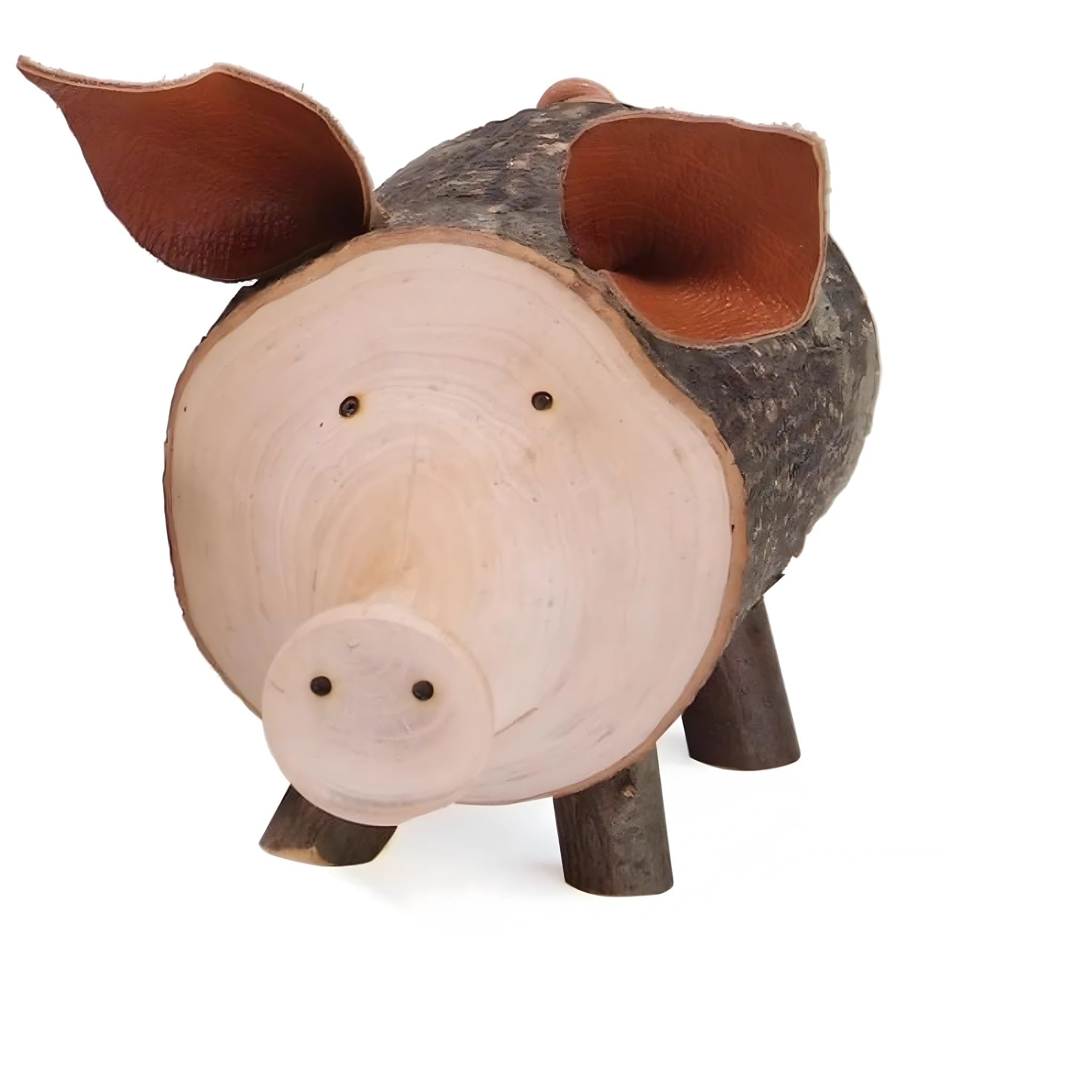 Dolfi | Lucky Pig in Wood 10 cm | Natural Wood in Val Gardena | Nativity Figure