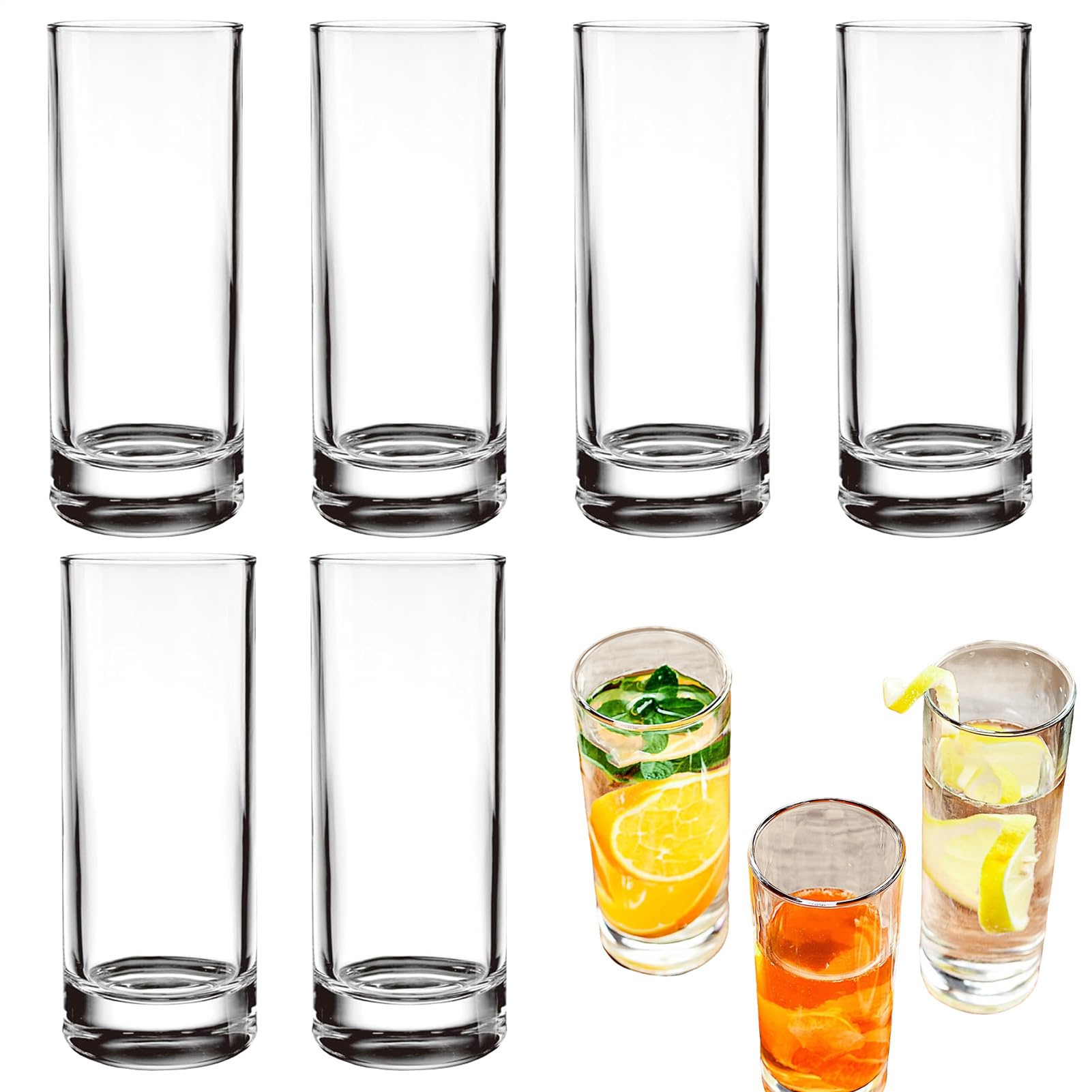 Vasos de 290ml reutilizables en juego de 6 piezas para bebidas heladas y café