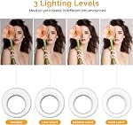 QIAYA Selfie Light Ring Lights LED Circle Light Cell Phone Laptop Camera Photography Video Lighting Clip On Rechargeable