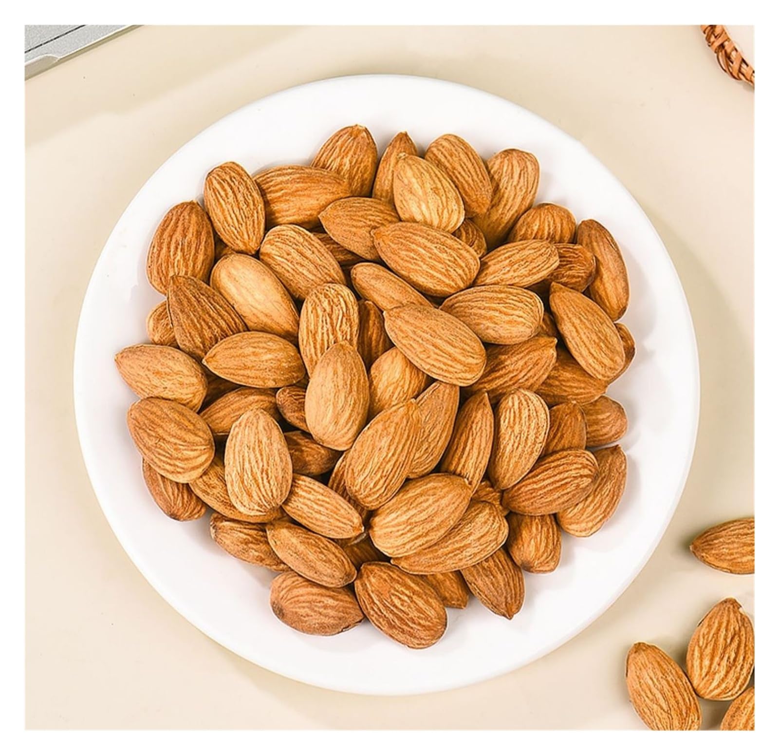 500 g de almendras tostadas grandes, crujientes y ricas en sabor; Listo for comer, no requiere descascarado; Paquete familiar