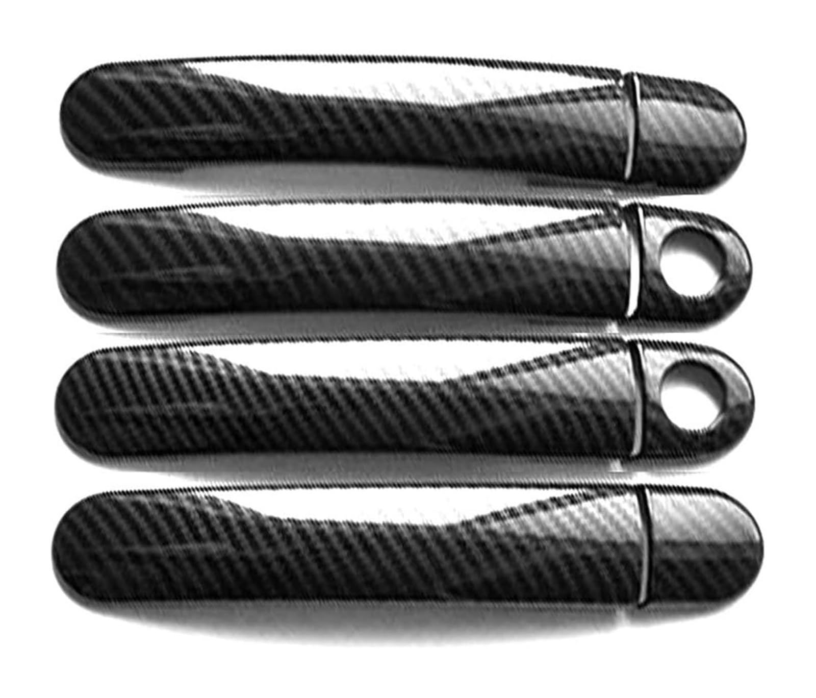 Ysbvblrmrv Carbon Fiber Pattern Car Outside Door Handle Cap For Skoda For Rapid Dual Hole Door Handle Anti-Scratch Protective Cover Modification Kit 2012-2018(Carbon Fiber Pattern)