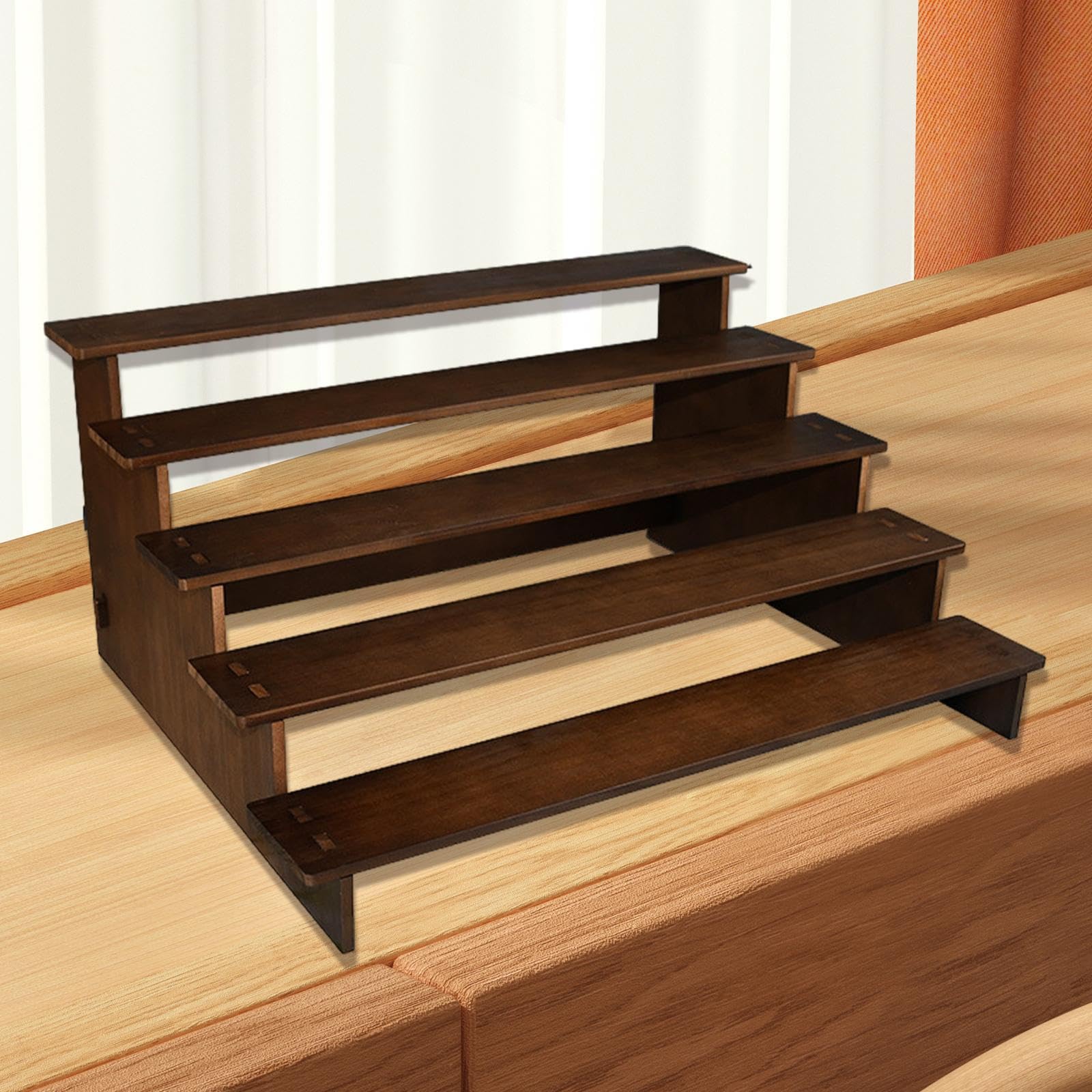 Präsentationsständer Aus Holz, Ständer Zur Warenpräsentation, Tischaufsteller für Gegenstände, Schmuckhalter, für Bastelarbeiten, 5 Lagen 50cm