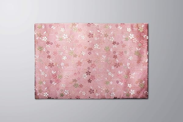 経机掛 さくら柄 経机マット 経机敷 防炎加工 経机敷物 京仏壇いせむら 秀蓮 経机 仏壇机 仏壇マット 防火防炎 (20号, ピンク)他寸法・色ございます - 1
