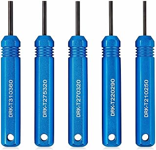 JRready ST5228 Extractor Tools,Removal Tools Kit for JST/AMP .062" /Molex .062" & .093” Pin and Socket Connectors, Male and Female Connector Tube Type Pin Extractor Tool kit 5PCS Sizes