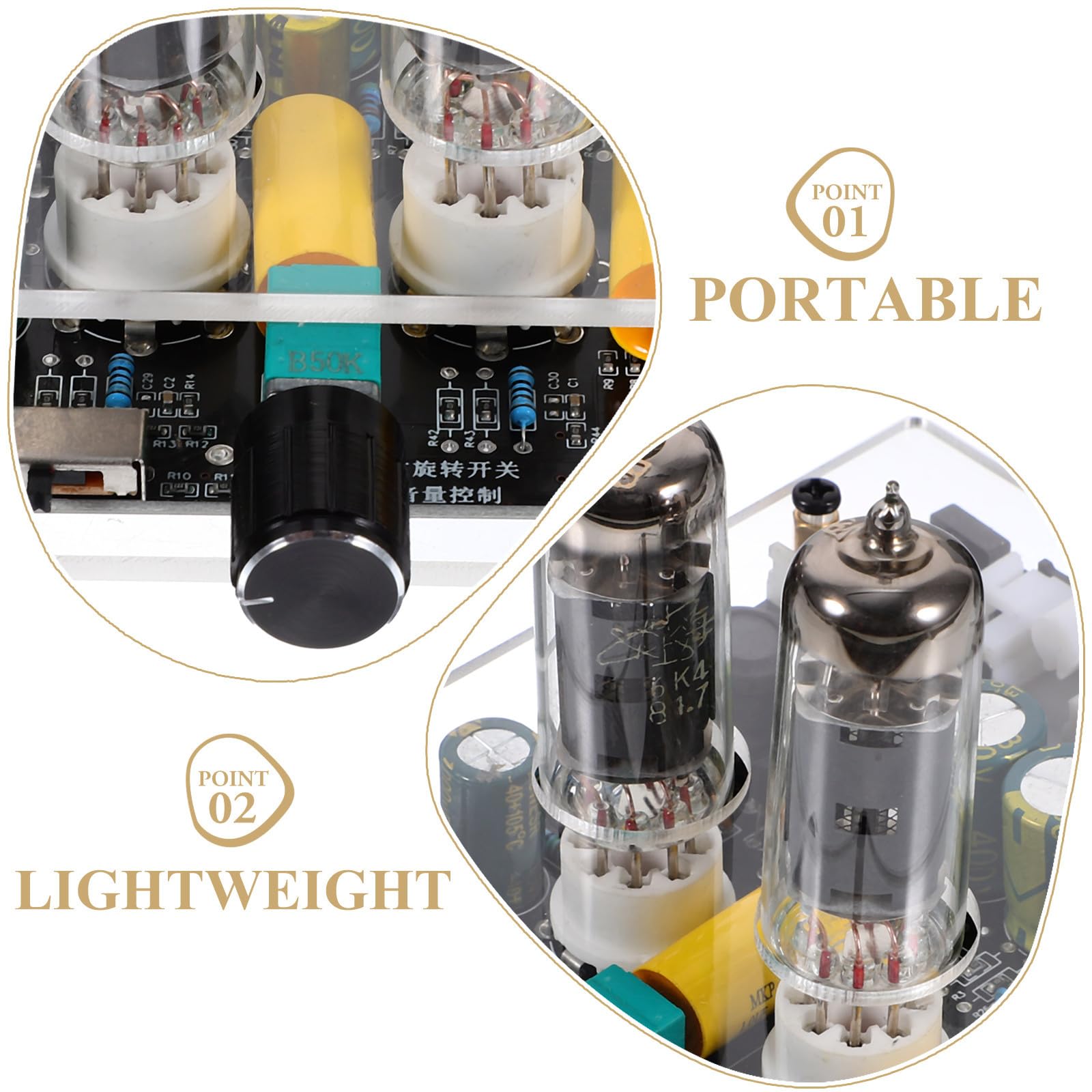Preamplificatore Valvolare Phono Scheda Pcb Portatile Custodia Abs