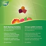 Nature's Way Vitamin D Gummies - Immune and Bone Support - 1000 IU Vitamin D3 per gummy - Strawberry, Peach and Mango Flavoured Gummies - 60 Gummies