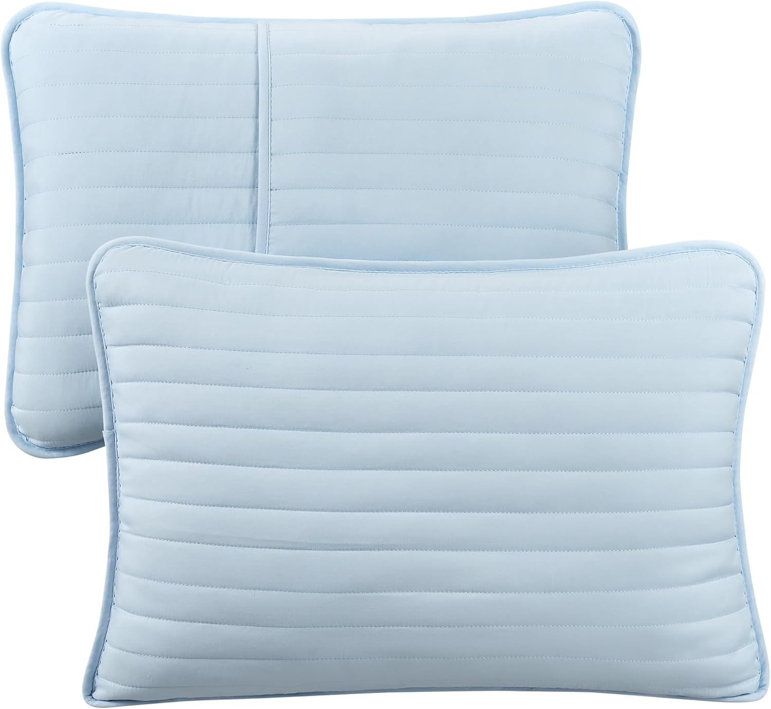 Arkwright Full/Queen Quilt Set - Soft Brushed Lightweight Microfiber Bedspread Coverlet Bedding Sets for All Seasons (1 Quilt, 2 Pillowcases Shams), 90x90 in, Light Blue