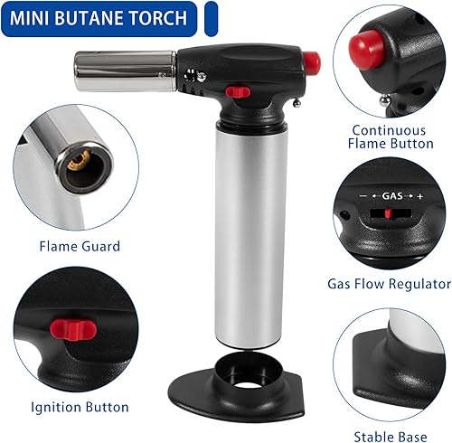 Miniatura 3 de Kit de soldadura de joyería estándar con alambre de soldadura de plata y kit de antorcha de butano para proyectos de fabricación de joyas y