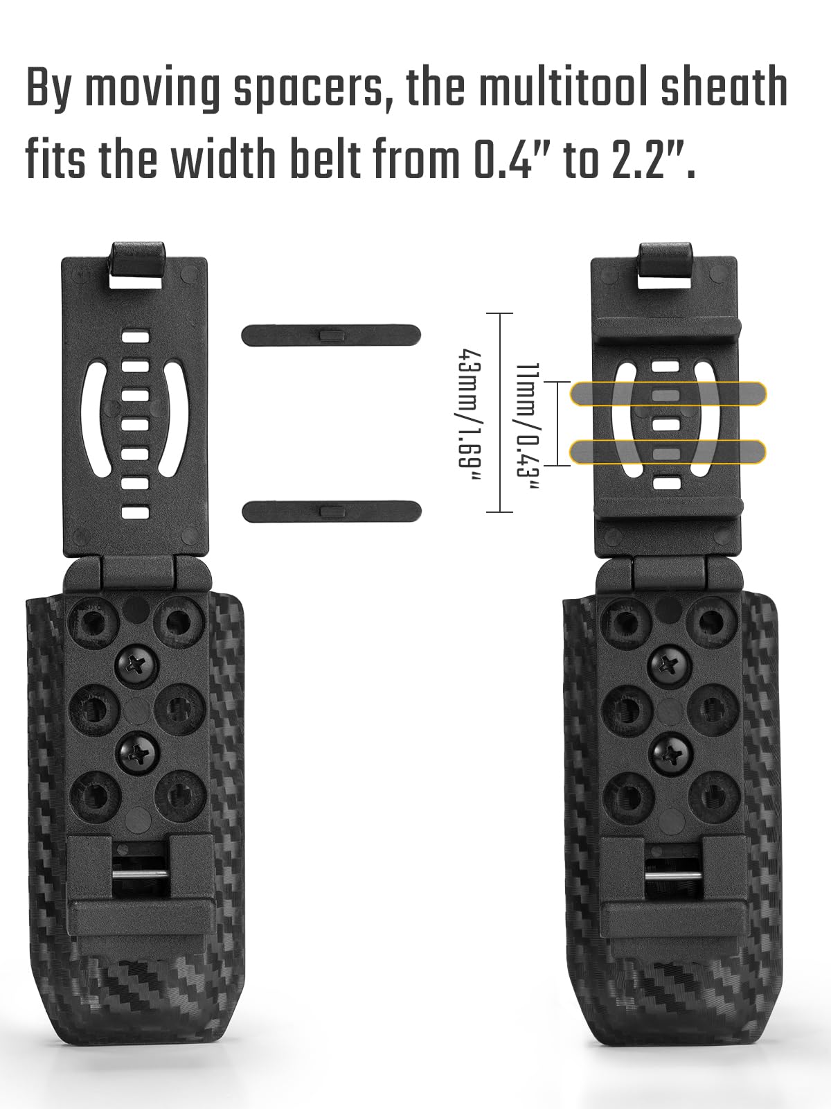 Tactical Geek TX5 Funda para linterna para Nitecore EDC27 con clip de cinturón trasero para acceso rápido y portátil, porta linterna, linterna no incluida, negro
