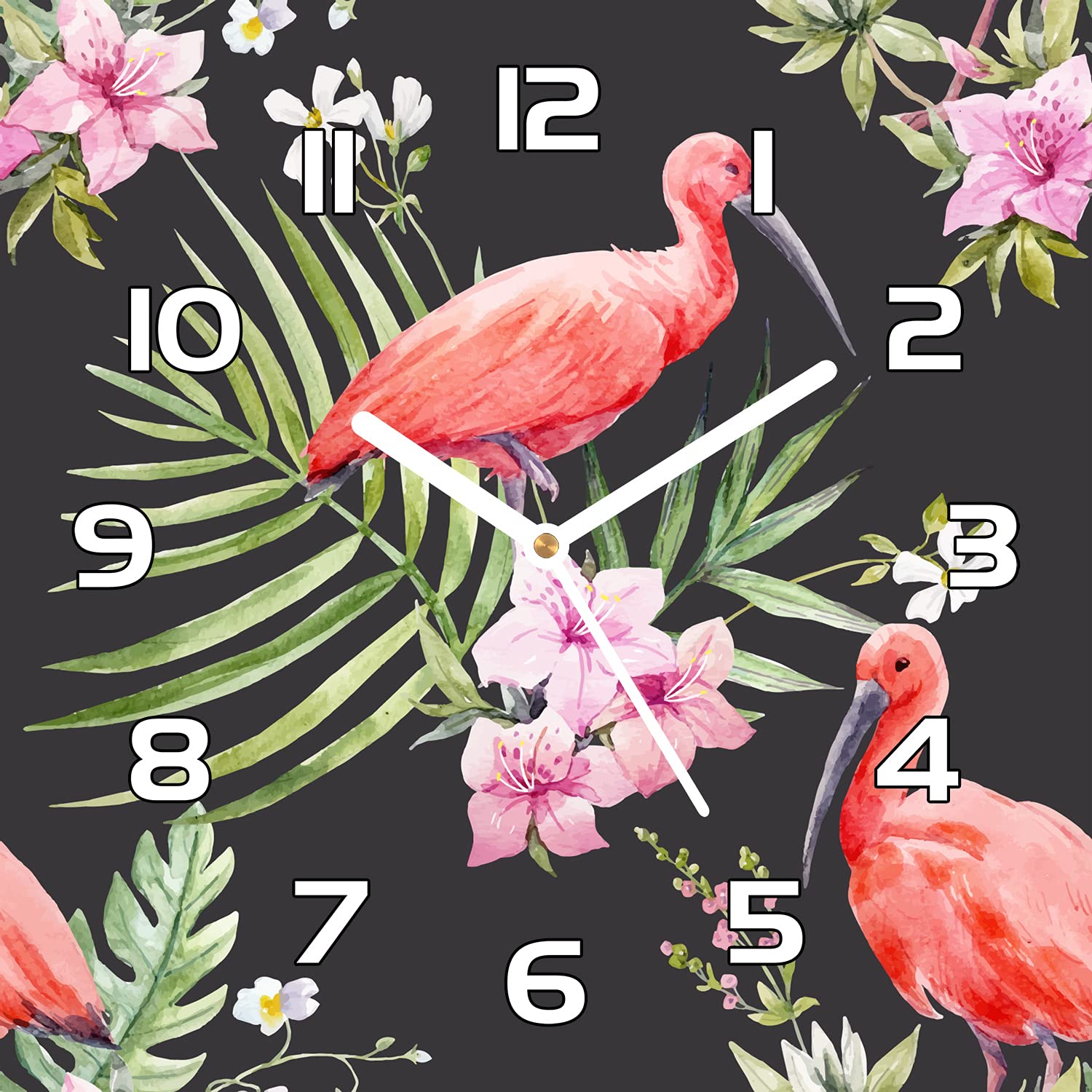 Horloge en verre moderne 30x30 cm pour sublimer la décoration de votre salon