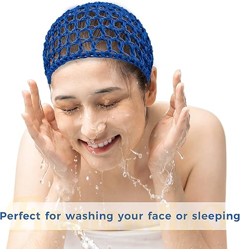 Miniatura 3 de Framendino, Red de ganchillo de malla para el pelo de rayón de punto de redecilla de redecilla de pelo adorno para dormir por la noche, accesorios