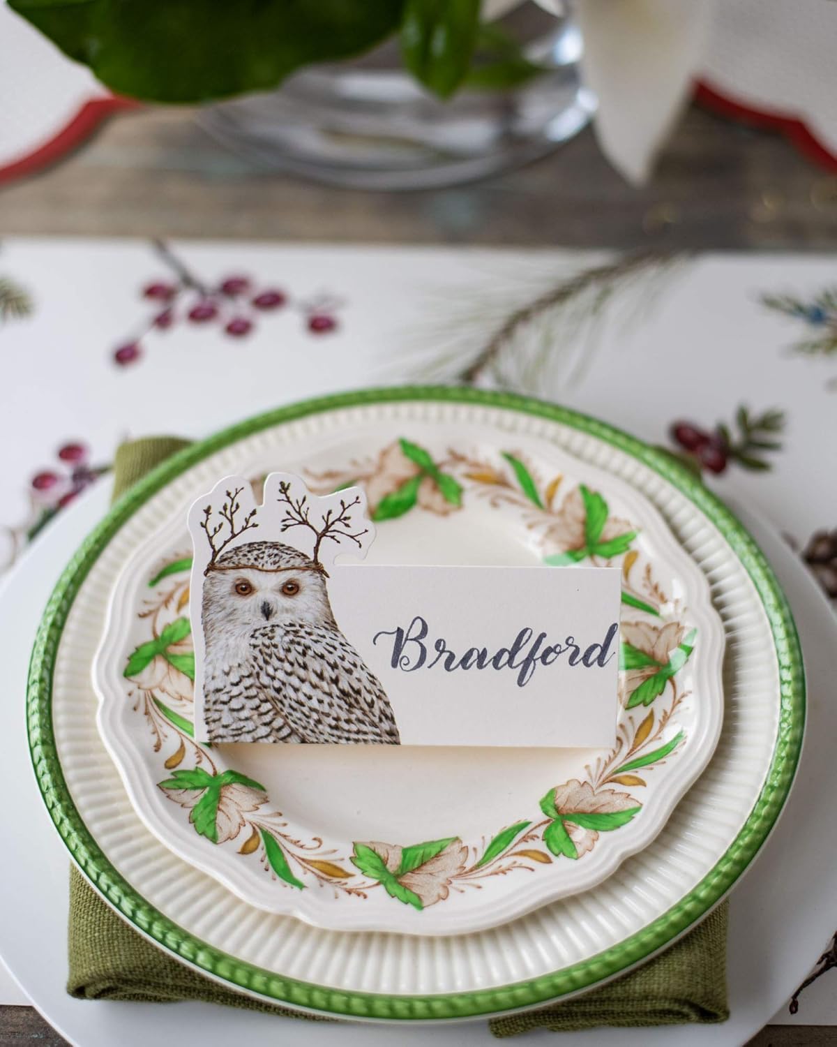 Hester & Cook Winter Collage Paper Placemat, 18 Sheets