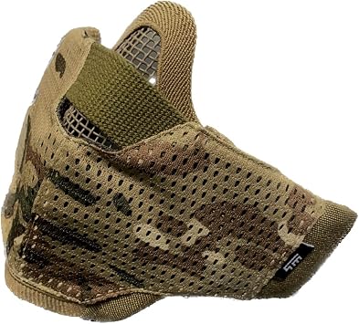 Airsoft Mesh Face Guard Compatible Fashion Cover, Mesh Fabric, Prevents See-through Mouth Face Mask Cover, Reversible Airsoft Equipment type03
