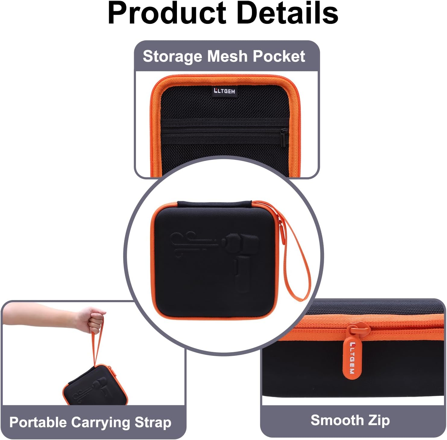 LTGEM Air Duster Case Compatible with WOLFBOX MF50 Electric Air Duster and Compressed Air Dusters, Black(Case Only) - Image 4