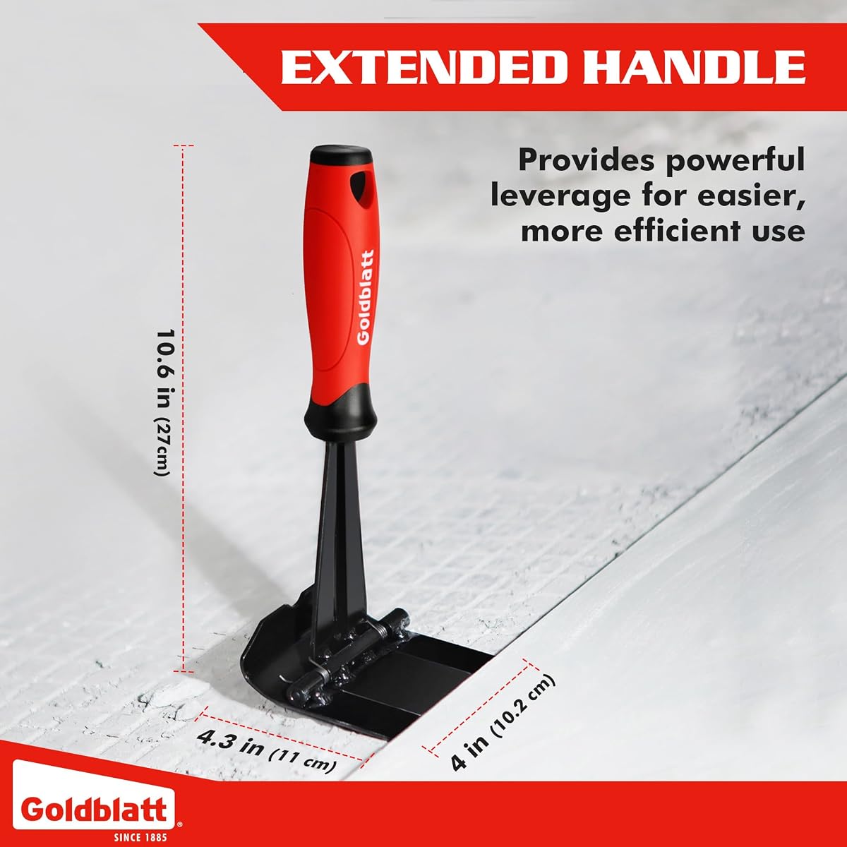 Goldblatt Trim Puller, 4-Inch Tile Removal Tool Baseboard Removal Tool 4 Inch image 1