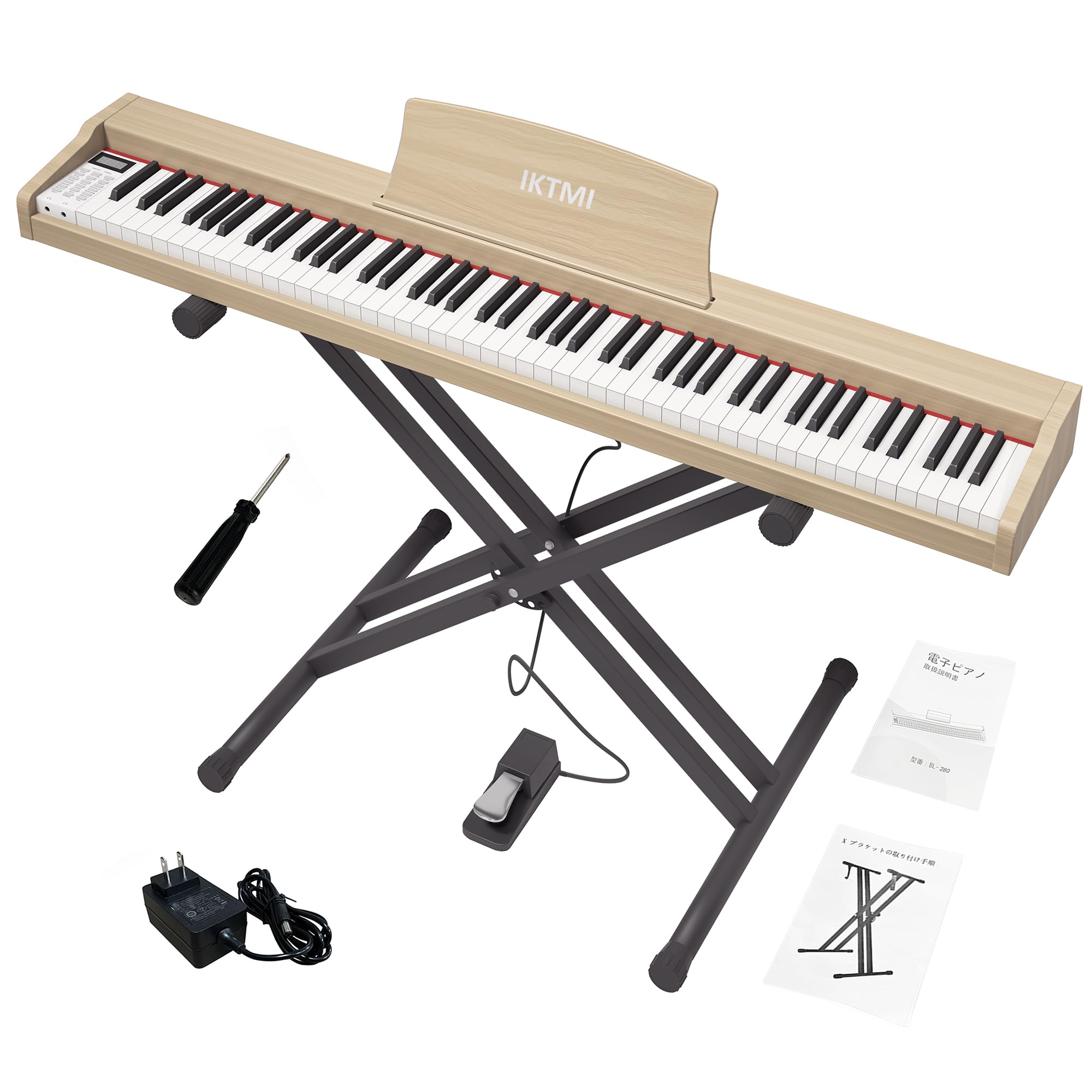 IKTMI 88鍵デジタルピアノ オークベージュ IKTMI 88鍵デジタルピアノ オークベージュ Amazon | IKTMI