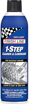 Finish Line 1-Step Bike Chain Cleaner and Lubricant Cleans, Lubricates & Protects in One Application, Helps Reduce Wear & Friction, Rust Protection for All Bicycle Chains, 17 oz | bike-oils