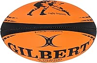 Gilbert G-TR4000 Neon Rugby Training Ball - Bright Visibility, TRI Grip, Weather-Resistant for Clubs & Schools
