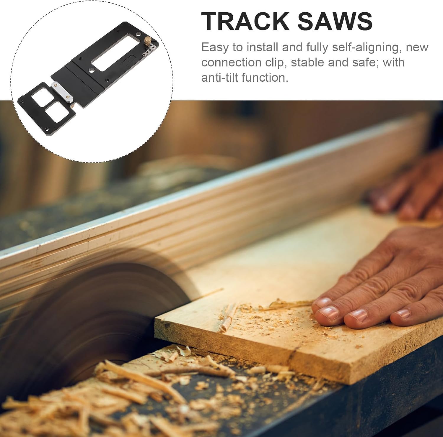 Lurrose 260mm Portable Right Angle Saw Track for Circular Saw with Cnc Milled Square Aluminum Alloy Body and Anti-tilt Copper Angle Board Compatible with Standard Guide Rails