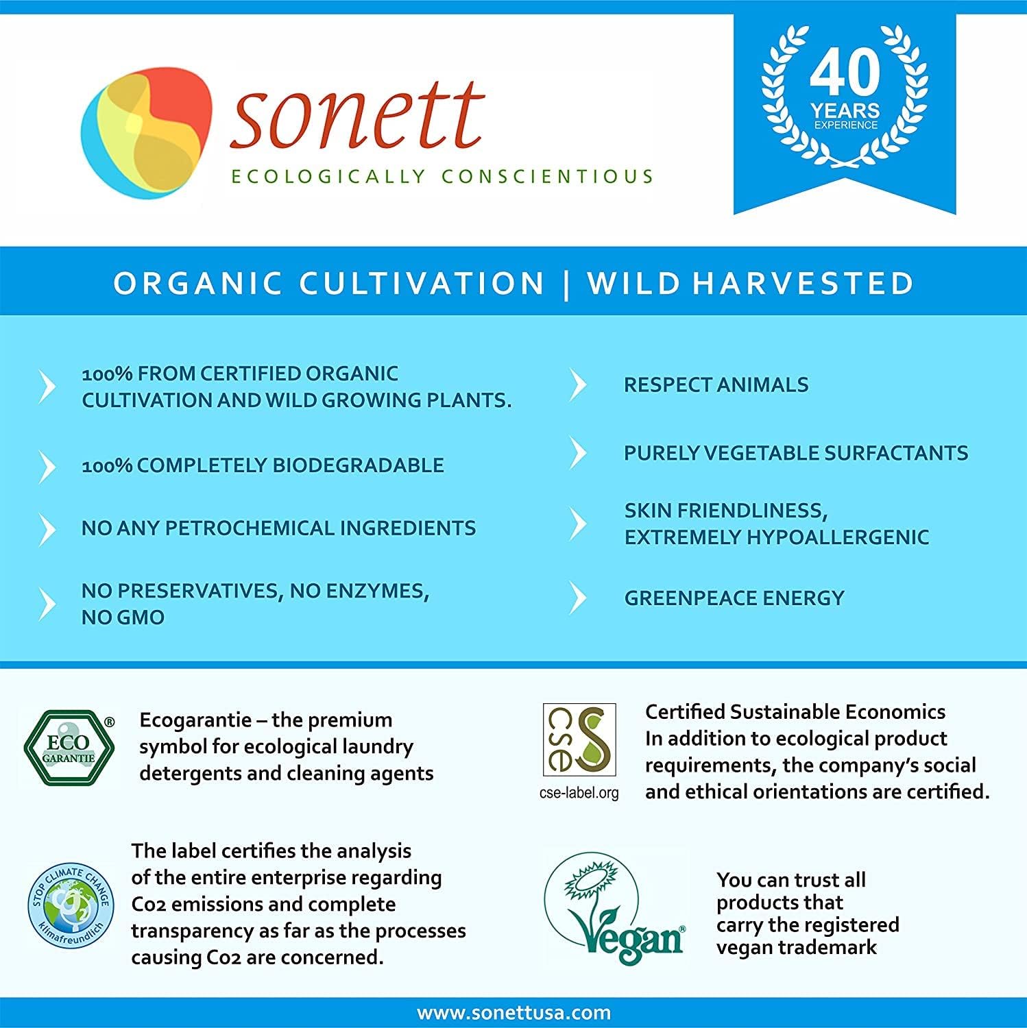 Sonett Organic Biodegradable Scouring Powder 16 fl.oz Certified Organically Grown (Pack of 6)