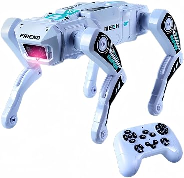 AI Robot Dog, Programming, Educational Toy, Voice Recognition, Remote Control, Singing and Dance, Smartphone Linkage, Alert Mode, For Kids, Boys and Girls, Gift Robot Dog