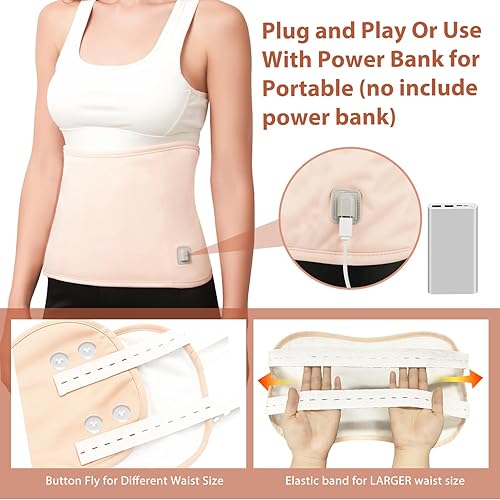 Miniatura 3 de Paquete de aceite de ricino calentado, paquete de aceite de ricino de algodón orgánico, viene con almohadilla de franela de algodón repelente al