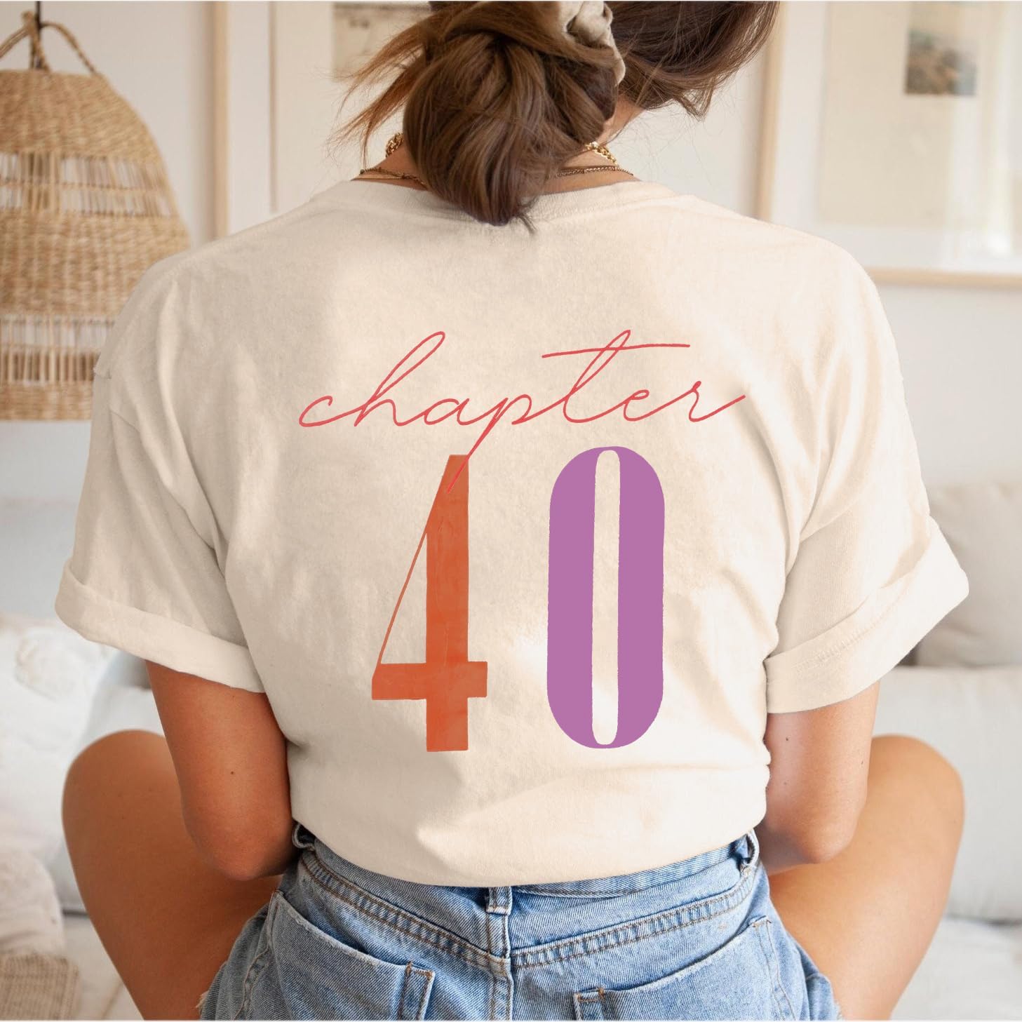 40th Birthday Shirts for Women Vintage 1986 T Shirt Casual Short Sleeve Birthday Party Outfits Tops - Image 4