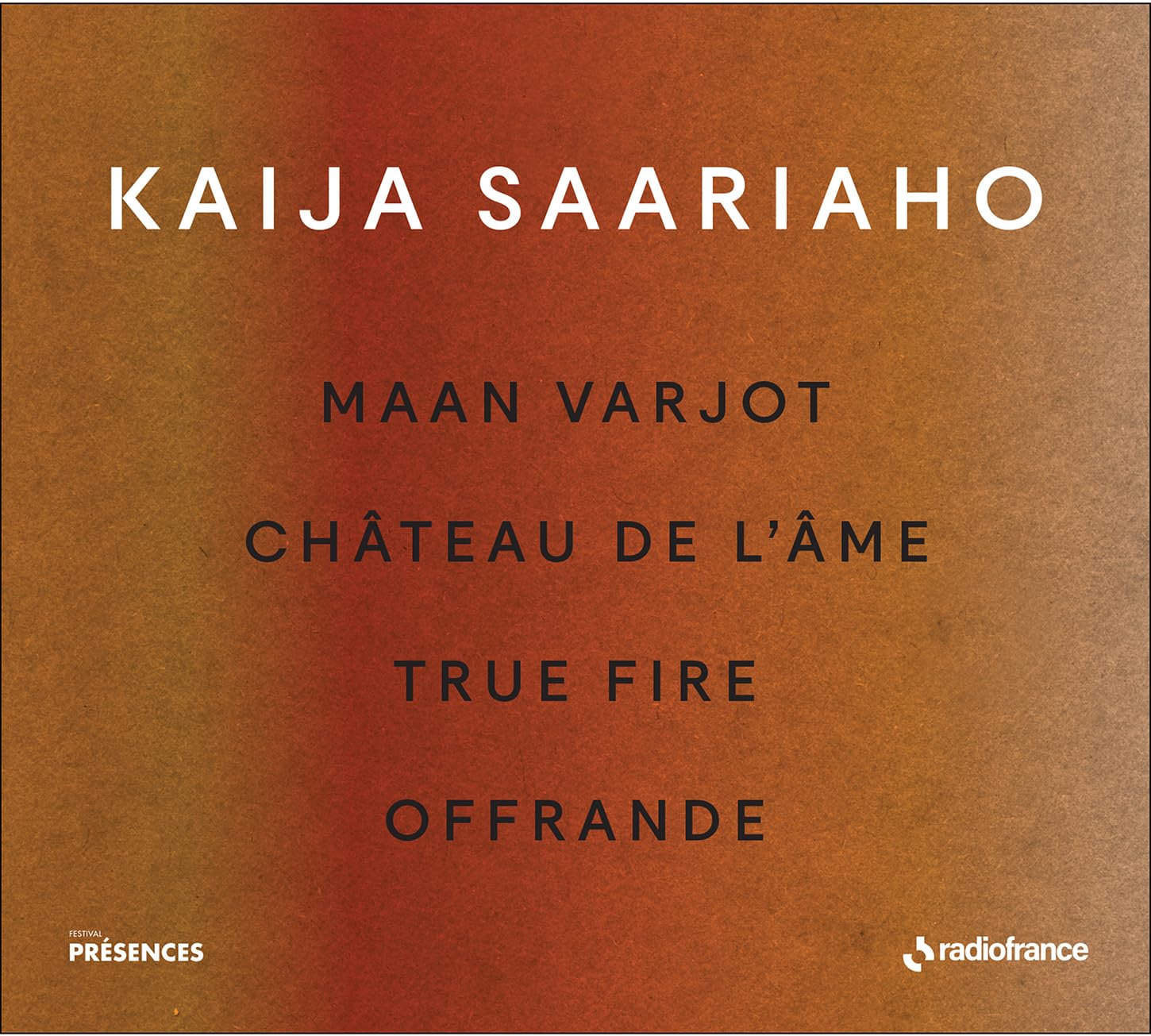 Kaija Saariaho: Maan Varjot, Château de l'ame, True Fire, Offrande (Collection Présences)