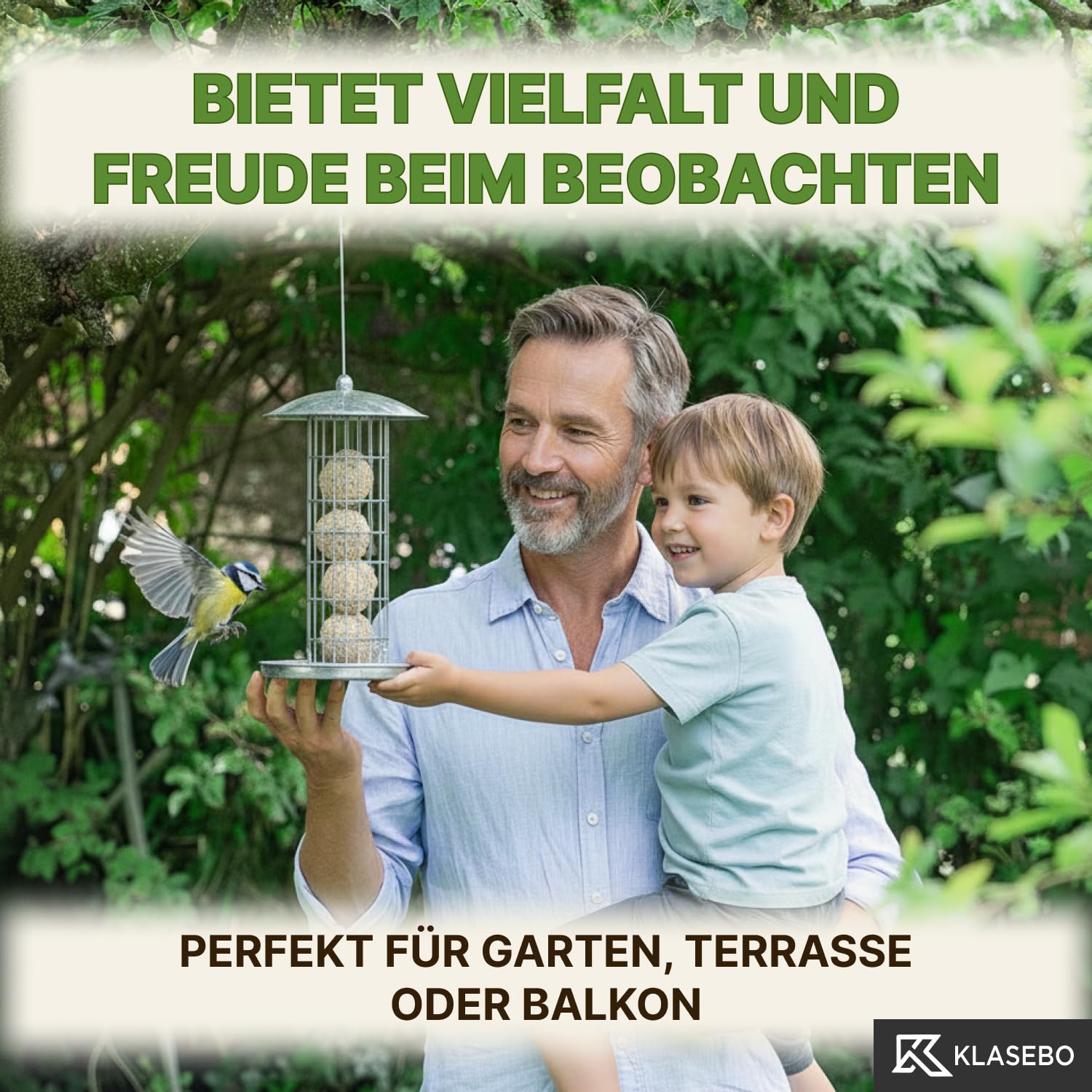 Premium Meisenknödel mit Insekten, 100 Stück (9kg) – Ganzjähriges Wildvogelfutter, Natürliche Zutaten, Ganzjährige Fütterung, Körnerfresser Delikatesse