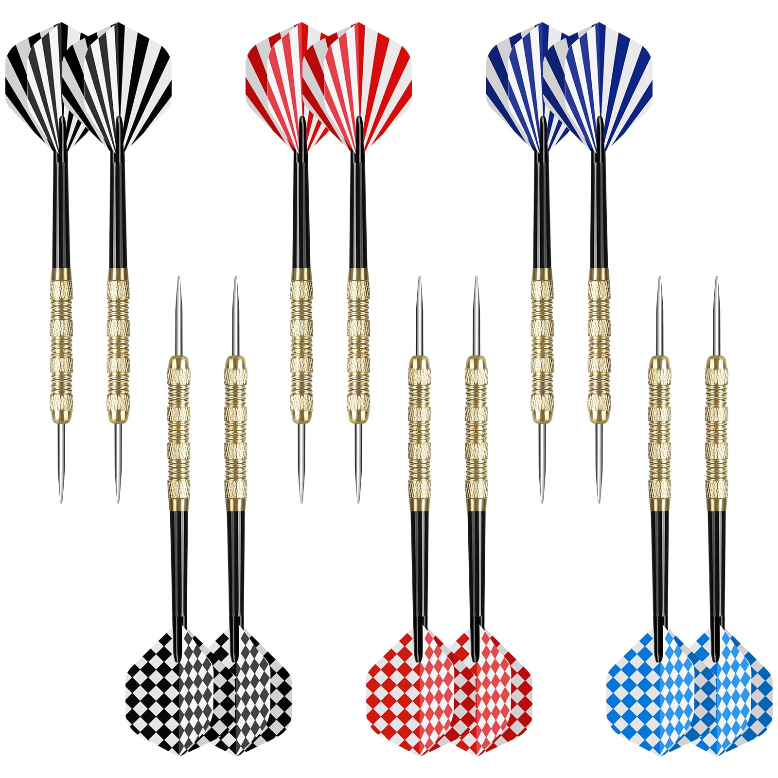 Accmor Metal Tip Darts, Steel Tip Darts, 14 Grams Professional Metal Darts, Darts Metal Tip Set, Metal Darts for Dartboard