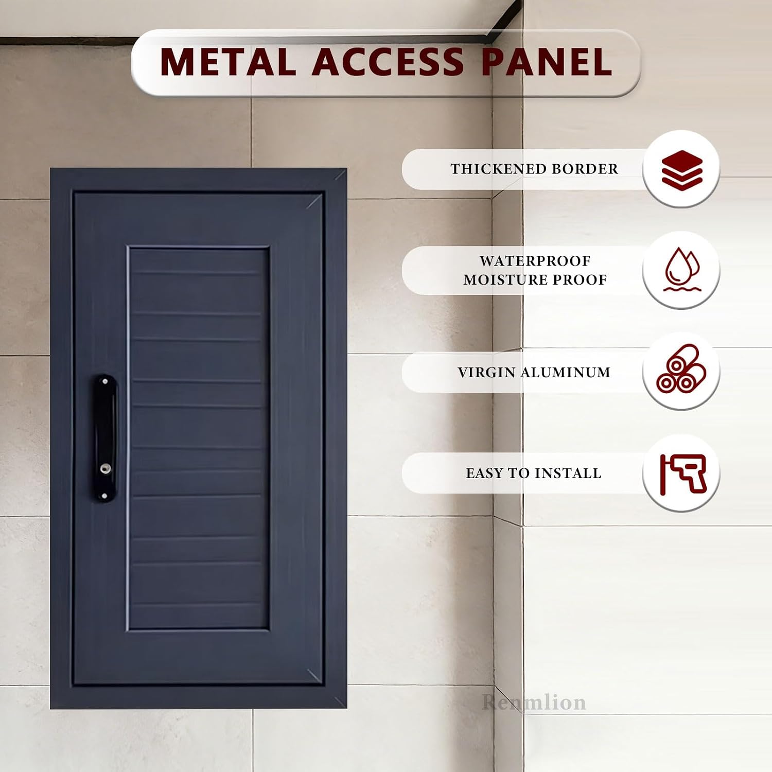 Heavy-Duty 24"x28" Access Panel for Drywall - Concealed Service Door with Touch Latch Lock, Ideal for Attic Plumbing & Electrical Inspections, 30"x40" Size Option Available