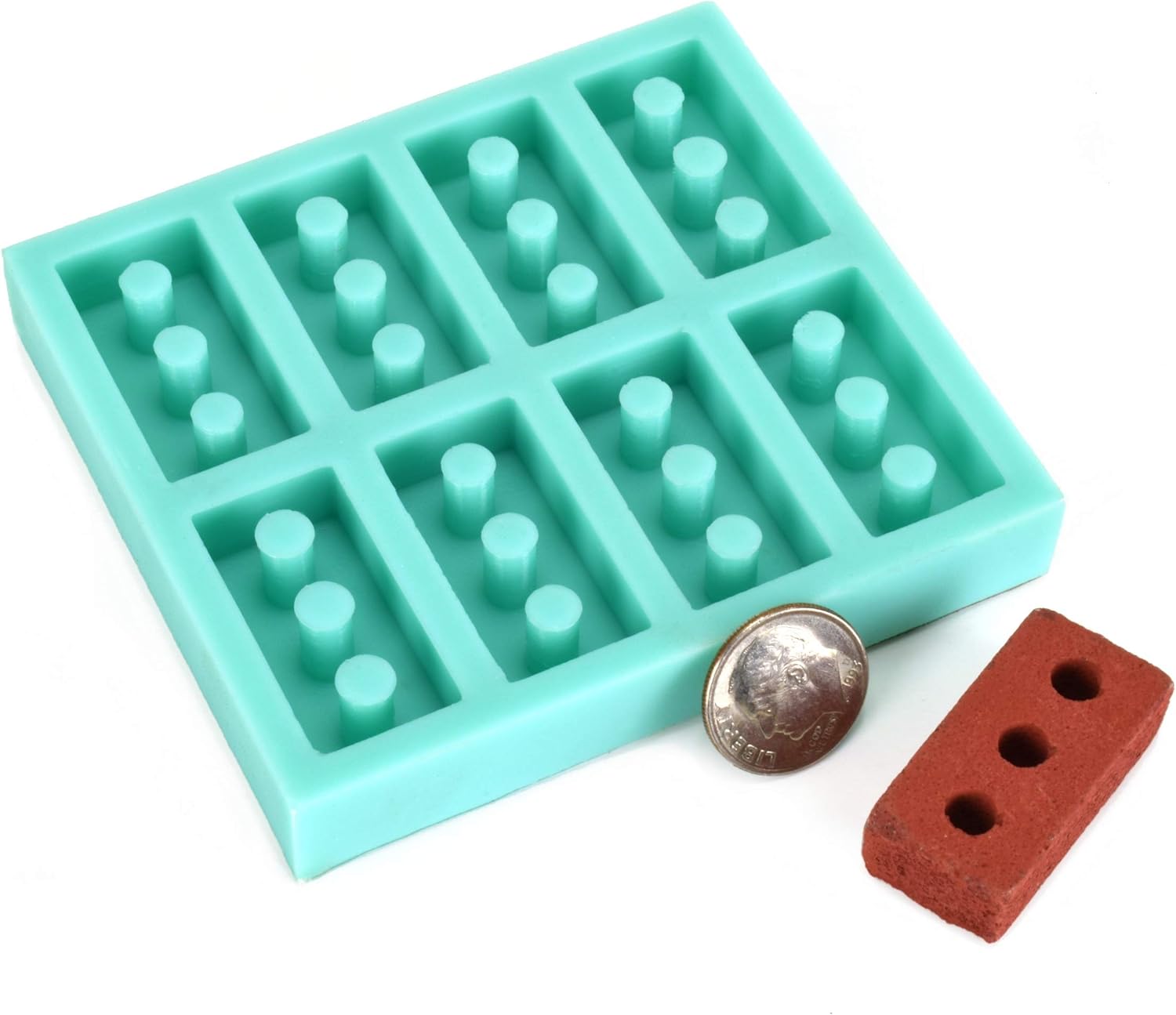 Acacia Grove Miniature Brick Mold (1:6 Scale), Silicone Rubber