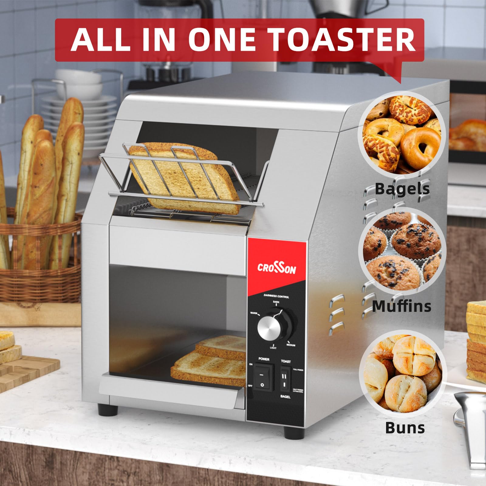 CROSSON ETL Listed Commercial Conveyor Toaster 7
