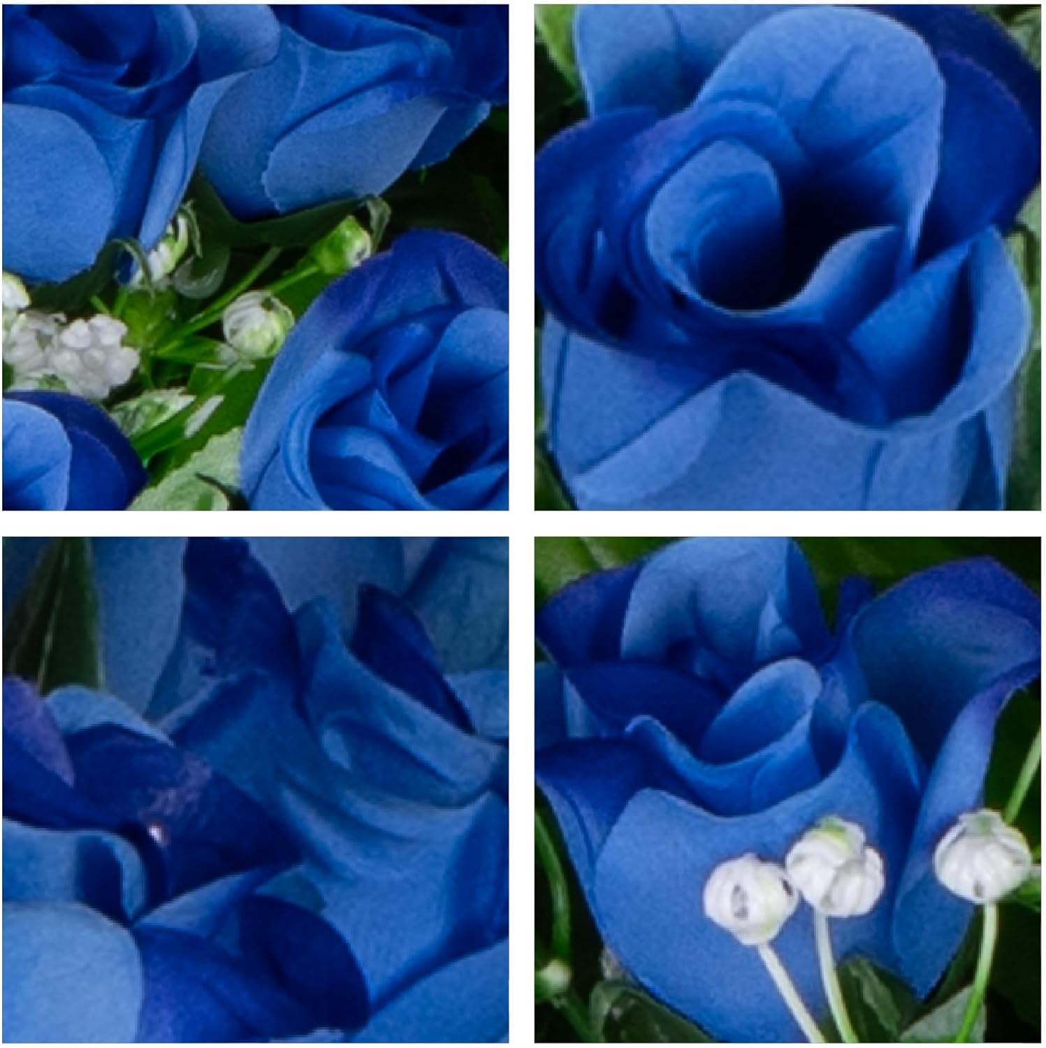 Sympathy Silks Artificial Cemetery Flowers - Gravesite Flowers - Blue Sweetheart Roses