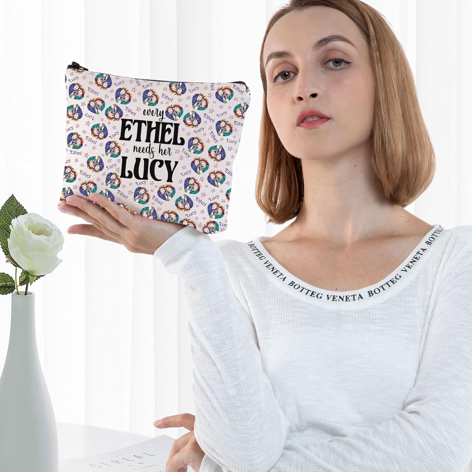 G2TUP Lucy Tv Show Cosmetic Bag Every Ethel Needs Her Lucy Gift for Besties Best Friend Soul Friend Makeup Bag (Every Ethel New)