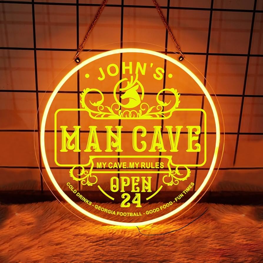 Personalized Neon Signs for Man Cave - Custom LED Lights, Decor