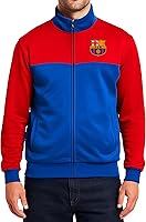 Vista 14 de Icon Sports Chaqueta deportiva de fútbol con licencia oficial del FC Barcelona, unisex para adultos