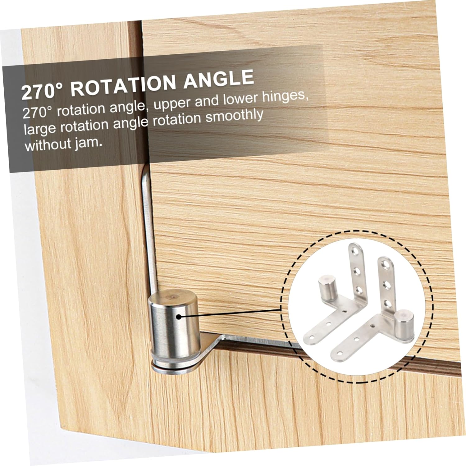 Alipis 6pcs Heavy Duty Invisible Door Hinges for Cabinets and Rotating Hinges Fine Workmanship for Smooth