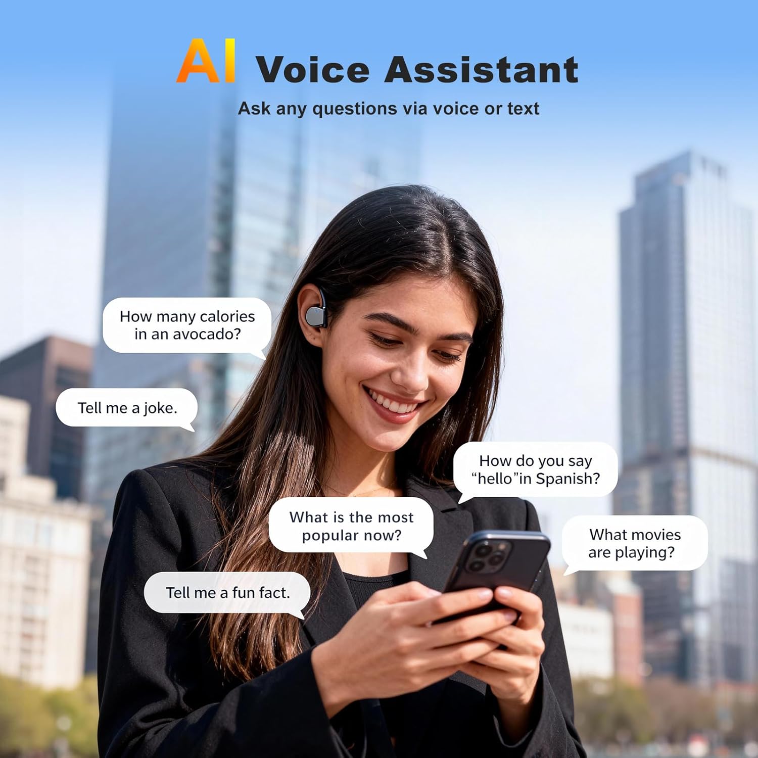 AI Translation Earbuds Real Time 164 Languages Translator Earbud 3 in-1 Bluetooth 5.4 Audifonos Traductores Inglés Español Translating Device for Travel Business Leaning iOS & Android Compatible - Image 9