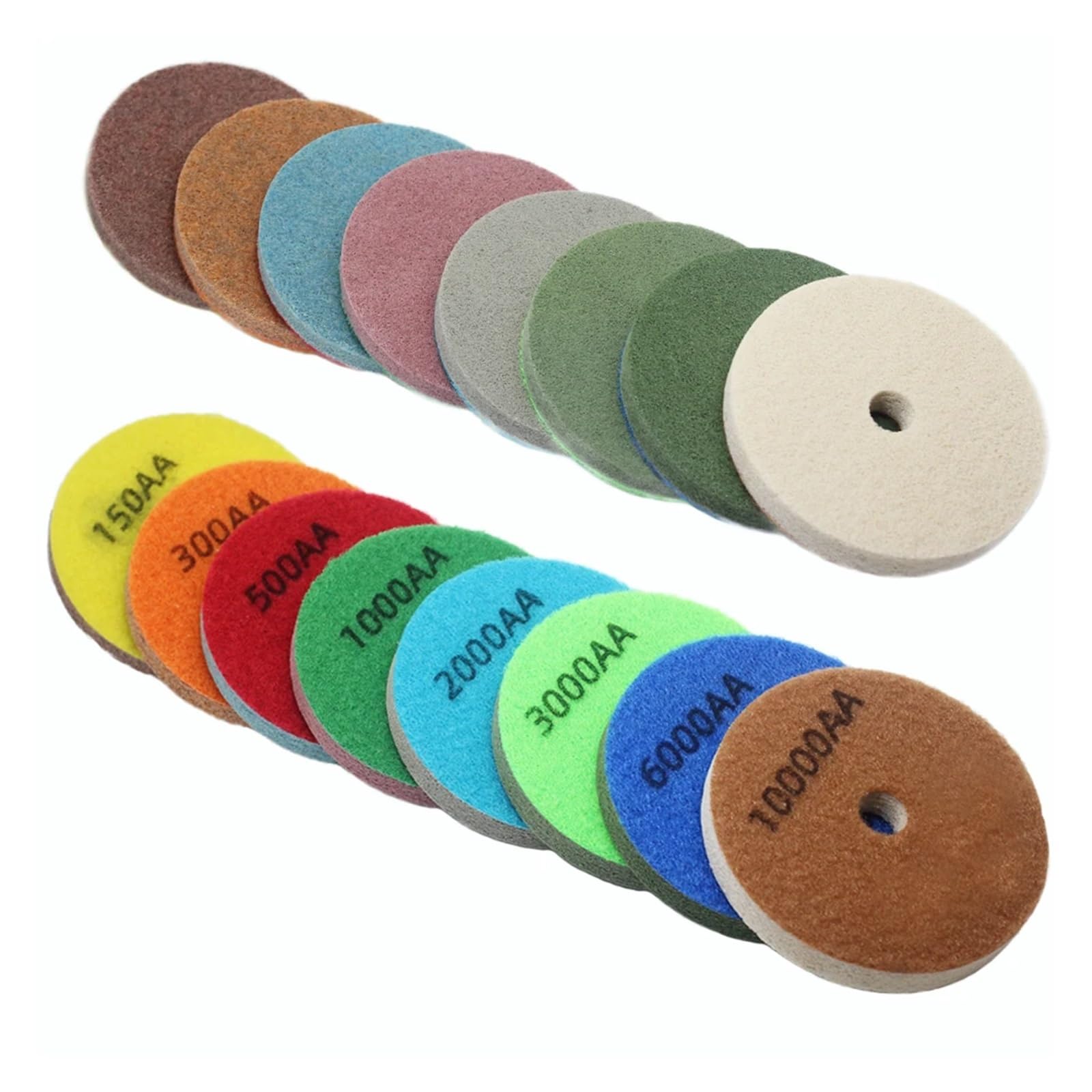 Kit de discos de pulido de diamante, Almohadillas de pulido diamante 3-4 pulgadas, grano 150-10000, paquete 11 for piedra y hormigón(1pc Grit 1000,3 inches)