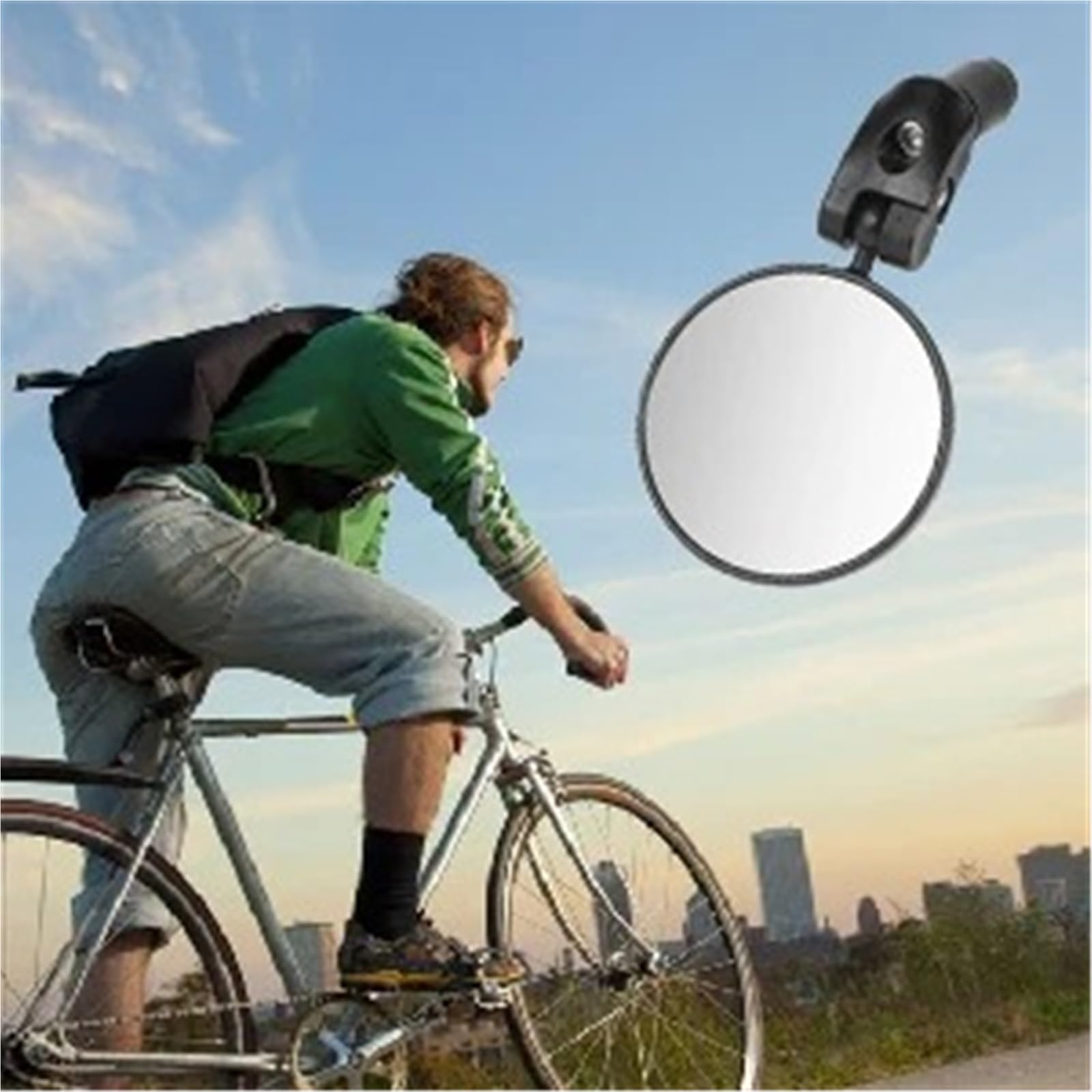 Lenker Rückspiegel Roller 2Pcs Rückspiegel Einstellbar 360 ° Drehbare Weitwinkel Radfahren Fahrrad Spiegel Für Universal Lenker