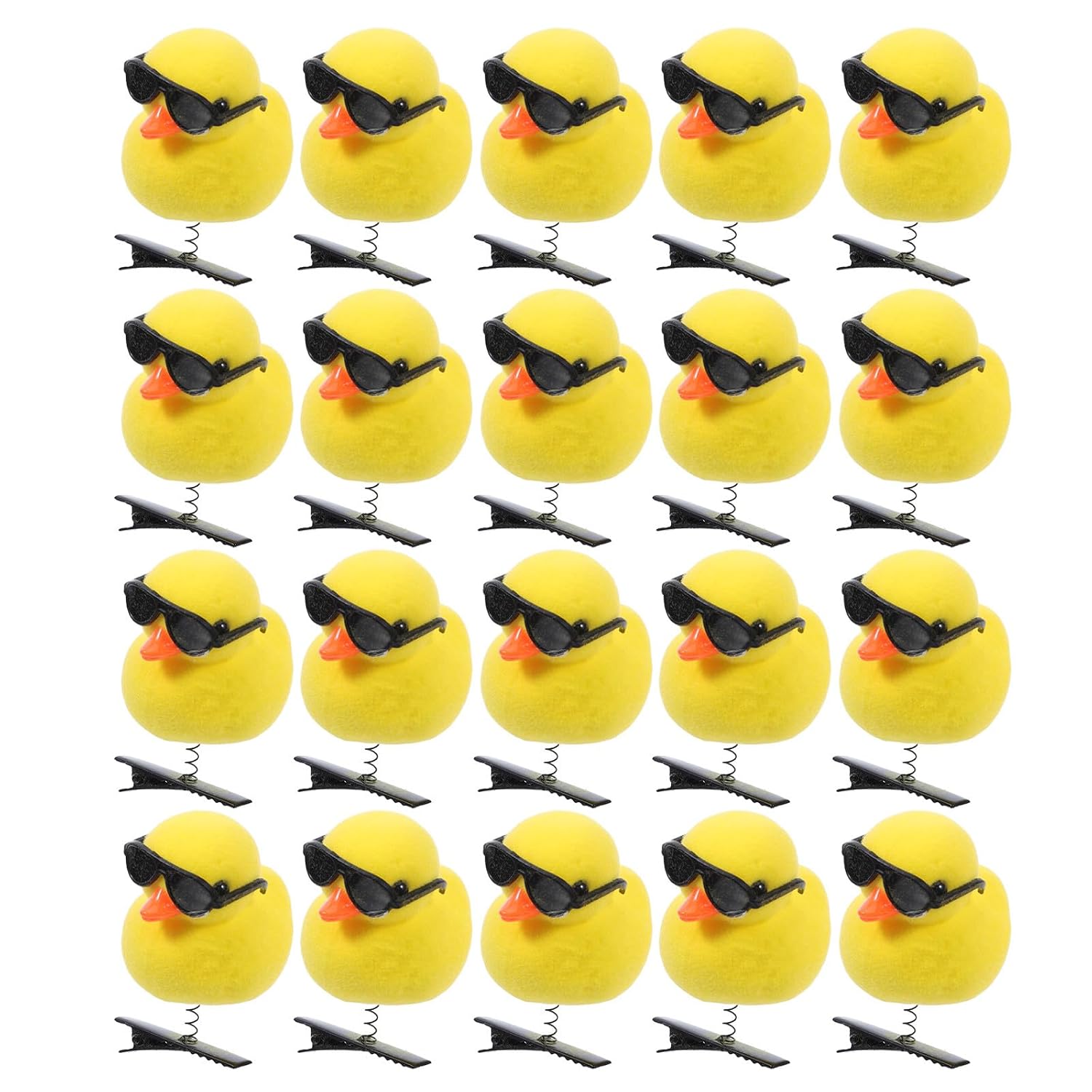 Duck Barrettes Hair Clips Mini Duckling Cartoon 20pcs Cute Yellow