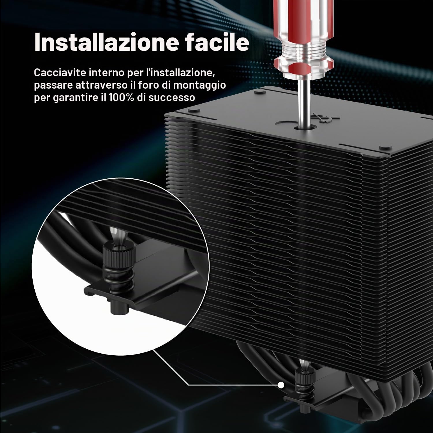 Scythe Mugen 6 Dual Fan Black Edition CPU Air Cooler, Intel LGA1700, LGA1151, AMD AM5, AM4 Support, 120 mm, torre singola, copertura superiore in alluminio (Mugen 6 Dual Fan Black Edition)