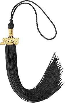 2026 Tassel Graduation, Tassels for Graduation Cap 2026, Black Tassel Cap Decorations with Gold Charms Memorial Cords Graduate Hat Ceremonies Accessories for Class of School Grad Souvenir Gifts
