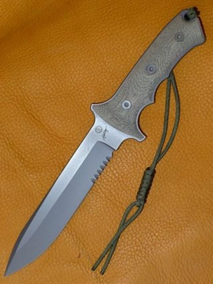 Chris Reeves Knife - Green Beret 7", GB7-1001, Serrated, Spear Point, includes Sheath and original box and paperwork