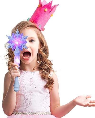 Miniatura 3 de Varita de copo de nieve iluminada, varita de copo de nieve, princesa iluminada con sonido para niños y niñas, princesa, fiesta de cumpleaños,