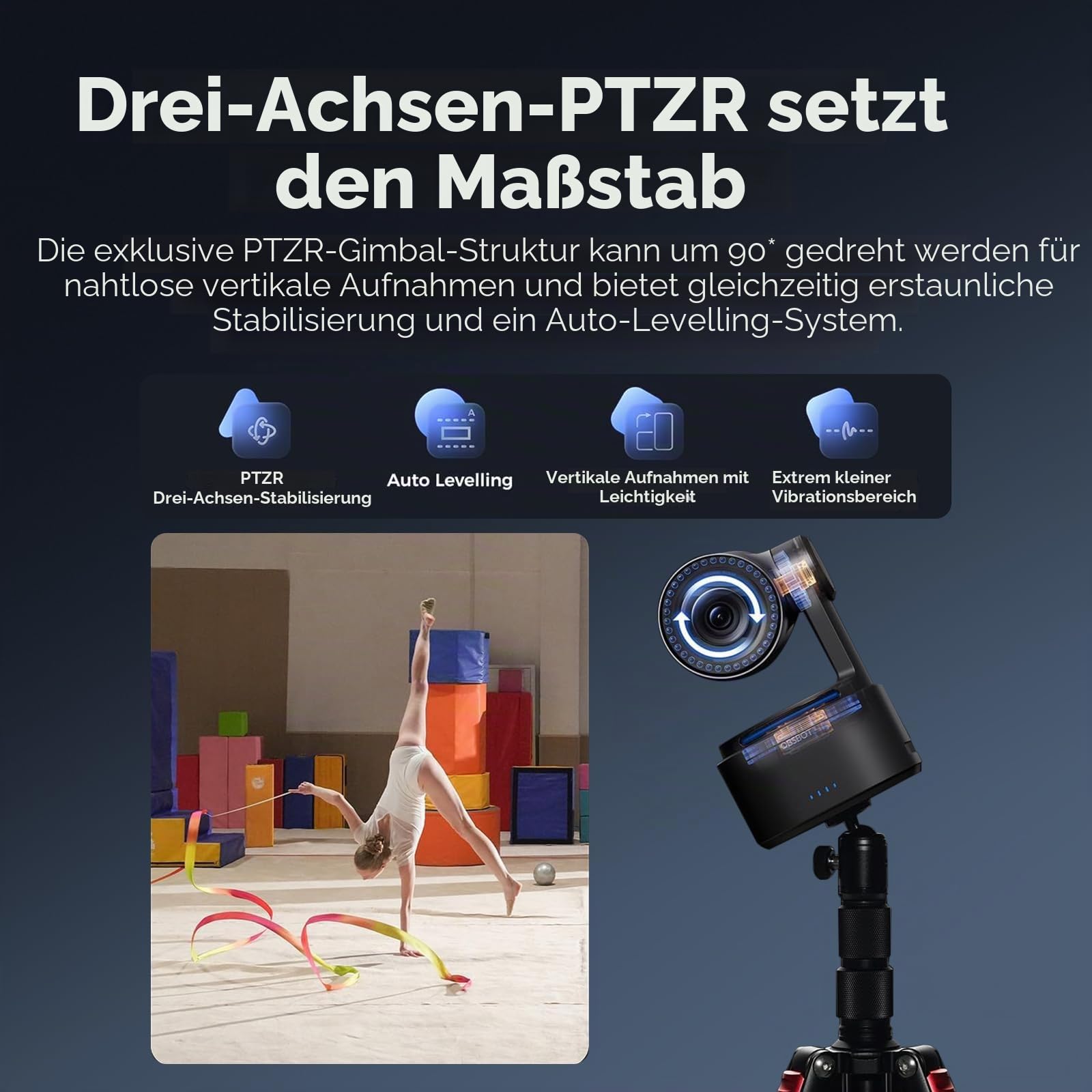 OBSBOT Tail 2 NDI Aktiviert PTZR Kamera 4K 60FPS, 1/1,5 Zoll 50MP