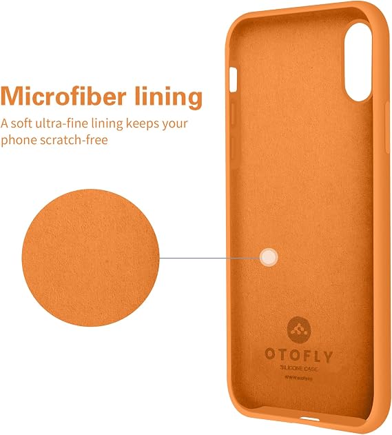 OTOFLY for iPhone XR Case, [Silky and Soft Touch Series] Premium Soft Silicone Rubber Full-Body Protective Bumper Case Compatible with Apple iPhone XR 6.1 inch (Orange)