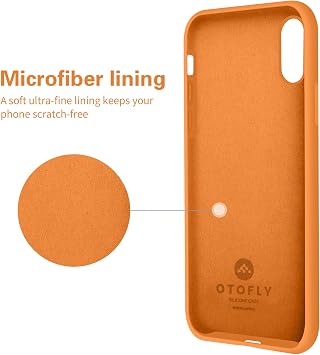 OTOFLY for iPhone XR Case, [Silky and Soft Touch Series] Premium Soft Silicone Rubber Full-Body Protective Bumper Case Compatible with Apple iPhone XR 6.1 inch (Orange)